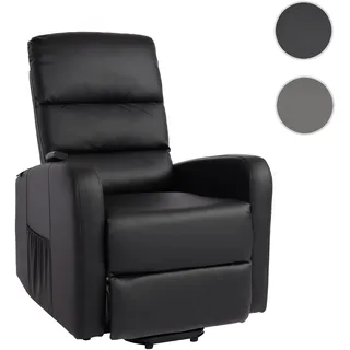 Mendler Fernsehsessel HWC-K62 Kunstleder 72 x 141 x 80 cm Schwarz mit Liegefunktion