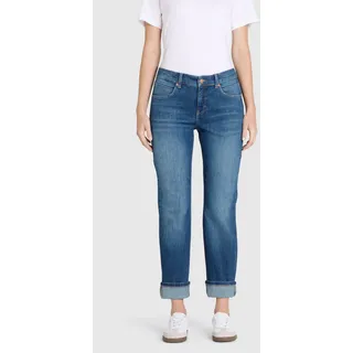 Straight-Jeans MAC "SUE relax", Damen, Gr. 36, Länge 29, blau (indigo blau washed), Web, Obermaterial: 95% Baumwolle, 4% Polyester, 1% Elasthan, straight fit, Jeans Straight-Jeans, im Four-Pocket Style