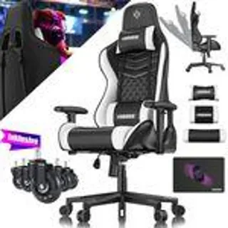 Kesser Gamingstuhl Ergonomisch Schwarz/Weiß