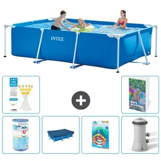 Rechteckiger Frame Pool - 300x200x75 cm - 7-teilig S19 - Blau