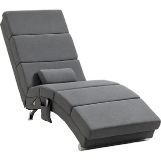 Homcom Massagesessel mit Fernbedienung Polyester 168 x 84 x 56 cm Grau