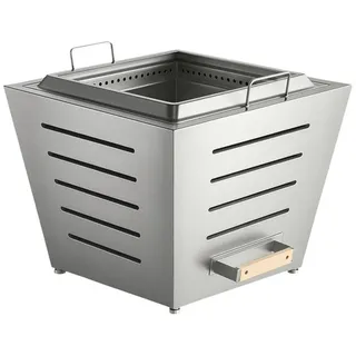 Grill-Welten Feuerschale Grill-Welten Rauchfreie Feuerschale aus Edelstahl – Stainless Steel