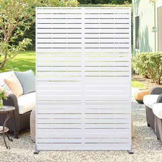 Lidzopas Sichtschutz 120x180Cm Sichtschutzwände & -Paneele Für Den Außenbereich Freistehende Trennwand Mit Ständer Dekorativer Garten-Sichtschutz Paravent Für Balkon, Terrasse, Innenbereich