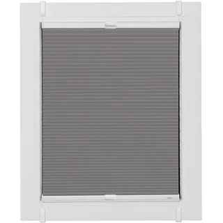 Plissee SUNLINES "Start-up Style Honeycomb", grau (grau, weiß, weiß), B:95cm H:205cm, Obermaterial: 100% Polyester, Plissees, verspannt mit Simply-Fix Klemmträger, Wabenplissee, nach Maß