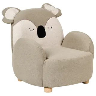 Beliani Kindersessel Koala Bär Stoff  taupe