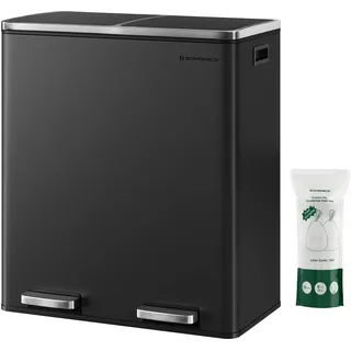 Songmics Mülleimer 60 l Schwarz