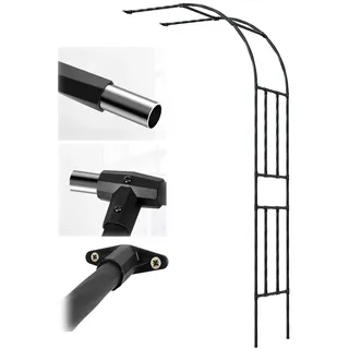 LJDJRHXH Rosen-Halbbogen, 0.6 0.9 1.2 1.5 1.8 2.2 2.4 2.6 3.0 m Stabiler Metall Gartenbogen, Rosenbogen Rankhilfe für Verschiedene Kletterpflanzen, Pergola Torbogen Rankgitter(B1.5m x H2.4m)