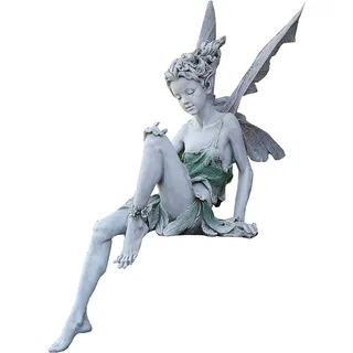 Gartenfiguren Sitzende Elfen 22 Cm Engelsstatue Gartenfiguren