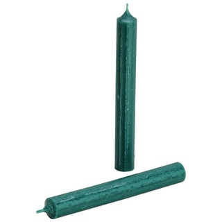 Lenxo Formkerze Stabkerzen, durchgefärbt Ø 2x18 cm, deutsche Qualitätskerzen, Wachs (Spar-Set 25 Stück) grün