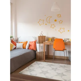 Benuta Teppich Justin Beige/Grau 140x200 cm | Moderner Teppich für Wohn- und Schlafzimmer
