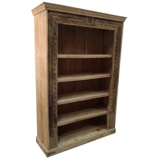 Marrakesch Orient & Mediterran Interior Regal Möbel Schrank Muster vintage Orientalisch Mango Holz braun 210cm Deko Boho