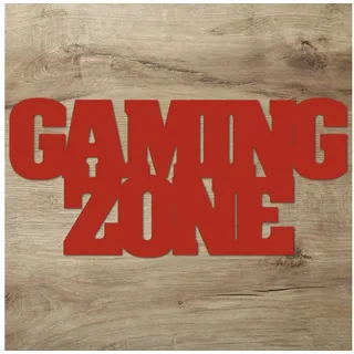 Namofactur LED Dekolicht Gaming Zone - Gamer Licht Wanddeko mit RGB Farbwechsel, LED fest integriert, RGB Farbwechsel, Wanddekoobjekt USB Wohnzimmer Leuchte mit Fernbedienung rot