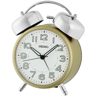 Seiko Quarzwecker Wecker, Schlafzimmer, durchlaufende Sekunde,Leuchtzeiger,Leuchtziffern goldfarben
