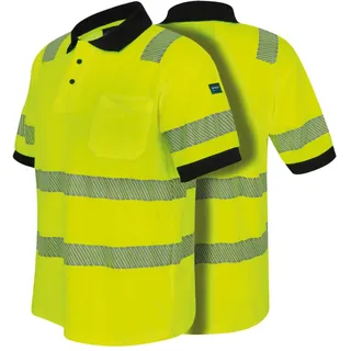 Warnschutz Poloshirt,neongelb, mit UV-Schutz M