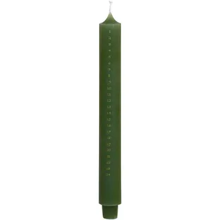 Weihnachtskerze mit Zahlen 1-24 H:29 cm Ø:3 cm Kalenderkerze Dunkelgrün/Gold Brenndauer 20 Stunden Advent Deko Geschenk