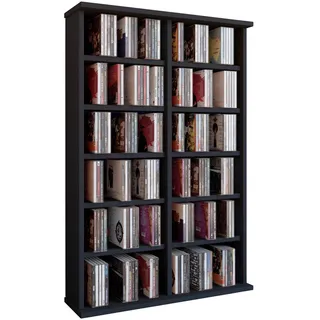 VCM Ronul CD-Regal 60 x 18 x 91,5 cm Schwarz