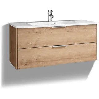 Puris Waschtisch-Set d.light Holzoptik Eiche Natur