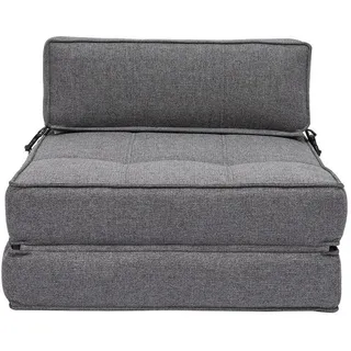 miliboo Schlafsessel KATY Polyester 1-Sitzer 80 x 90 x 100 cm Grau