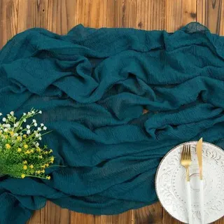 Tischläufer Musselin Käsetuch 80cm 3m Petrol Türkis 80 x 300 cm