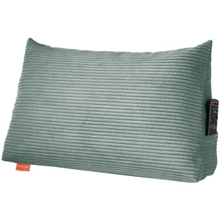 sleepling Rückenkissen Cord Optik, Keilkissen für Bett und Sofa, Lendenkissen, Lesekissen, Strandkissen, Kissen zum Lesen groß mit Seitenfach, Waschbarer Bezug, 70 cm breit, türkis