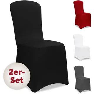 DETEX Stuhlhusse Stretch Schwarz 2er Set
