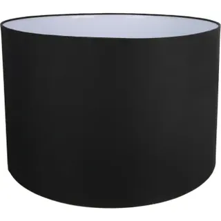 HSM Collection Lampenschirm rund Leinen, ø25x18 Schwarz