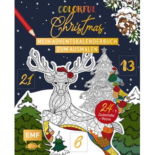 Mein Adventskalender-Buch zum Ausmalen: Colorful Christmas als Buch von