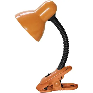 Schreibtisch-Klemmleuchte Dennis orange/schwarz E27 1x MAX 40W