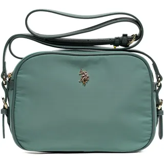 Schultertasche U.S. POLO ASSN. "HOUSTON CROSSBODY BAG Damen", Damen, Gr. B/H/T: 9cm x 19cm x 9cm onesize, grün, Polyester, Polyurethan, Taschen Schultertasche, Schultertasche Damen, Shopper, Handtasche, Fashion, Lifestyle, Sale