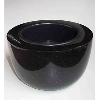 designgrab "Modern Grabschale Durchmesser 25 cm aus Granit Schwedisch Black