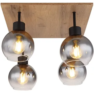 GLOBO Deckenlampe Esstisch 4-flg. eckig braun