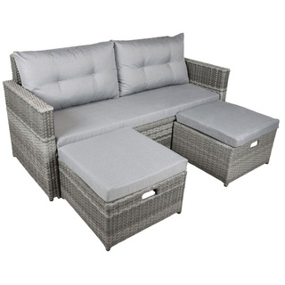 Gravidus Gartenlounge-Set Lounge-Sofa MALTA Couch Gartensofa Sofa Set Terrasse