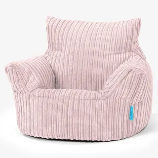 Lounge Pug Klein Kindersessel Sitzsack für 1-3 Jahren, Rosa Cordstoff, Mini-Sessel Kinderstuhl Kuschelsessel, Kindermöbel für Kinderzimmer