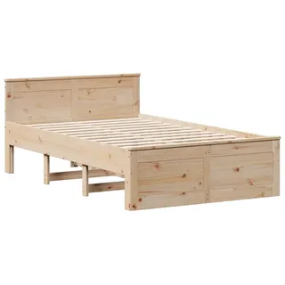 vidaXL Massivholzbett ohne Matratze mit Kopfteil 120x200 cm Kiefer
