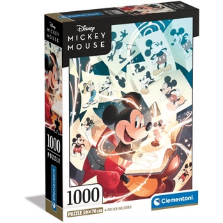 Clementoni 39811 Collection – Disney Mickey Mouse Celebration – 1000 Teile – Puzzle, vertikal, Spaß für Erwachsene, hergestellt in Italien, Mehrfarbig