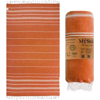 MyStilo® XXL Saunahandtuch Hamamtuch - Großes, Weiches Badetuch 100x200cm, Schnelltrocknend - Premium Strandtuch, Beach Towel, Handtuch für Männer, Frauen, Yoga und Fitness (Orange)
