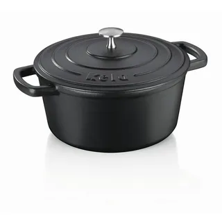 Kela Calido Bräter 24 cm rund schwarz