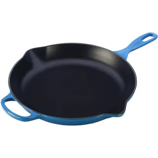 LE CREUSET Signature Gusseisen Brat- und Servierpfanne, Rund, Ø 30 cm, Für alle Herdarten inkl. Induktion geeignet, 2,97 kg, Marseille, 20182302000422