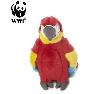 WWF Plüschtier Hellroter Ara Papagei 18 cm Rot