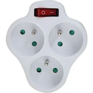Esperanza ELK304W Elektrischer Splitter 3 Steckdosenschalter Weiß