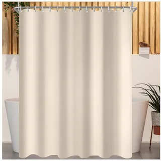 Lerores Duschvorhang Duschvorhang 240x160cm Beige Antischimmel Wasserabweisend Stoff beige