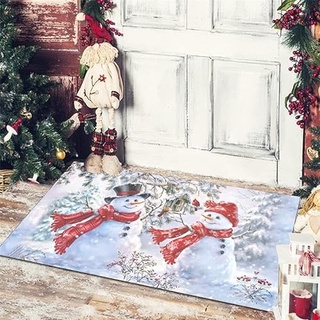 WFBZ Weihnachtsteppich Fußmatten rutschfest Teppich Weihnachten Area Rug Türmatte Weihnachtsteppich Waschbar Für Wohnzimmer Matten Küche Badezimmer Teppich, Weihnachtsdekor (A9,40 * 120cm)