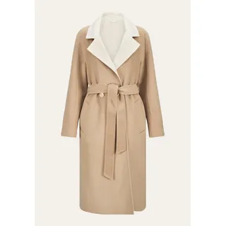 Hollert Wintermantel Maxi Mantel aus Kaschmir & Wolle Nora beige M
