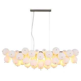 GLOBO UDO 6-flg. 47 cm opal glas nickel matt