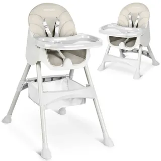 Ricokids 700000 – Kinderhochstuhl Milo mit Tisch, grau - Grau