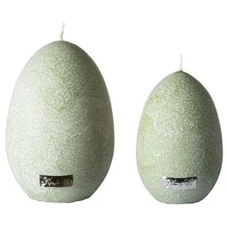 FINK Eierkerzen CANDLE Krakelee-Optik Höhe 12cm & 14cm 2 Stück