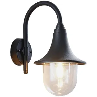 LINDBY Außenwandleuchte Kunststoff Aluminium 40,8 cm E27 schwarz