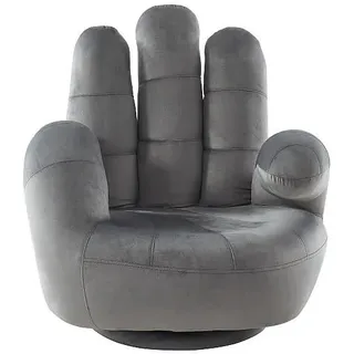 Vente-Unique Sessel, Anthrazit, Textil, Uni, 1-Sitzer, Freiform, 55x57x54 cm, Kinder- & Jugendzimmer, Kindermöbel, Kindersitzmöbel & -tische, Kindersessel & -sofas