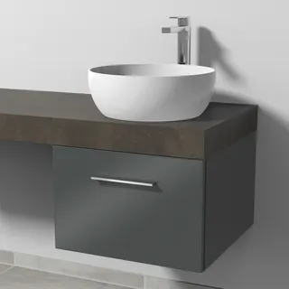 Sanipa Waschtischunterschrank „2morrow“ 500 × 340 × 520 mm in Anthrazit (glanz)