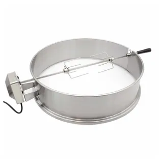 PROREGAL® Grillspieß Premium Grillspieß Drehspieß Set für Kugelgrill (57 cm) Edelstahl, Passt auf fast alle Kugelgrills mit Ø 57 cm; 70cm langer Grillspieß
